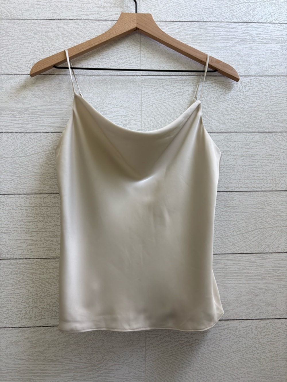 Aritzia Babaton Cowlneck Camisole in Matte Pearl, Size M